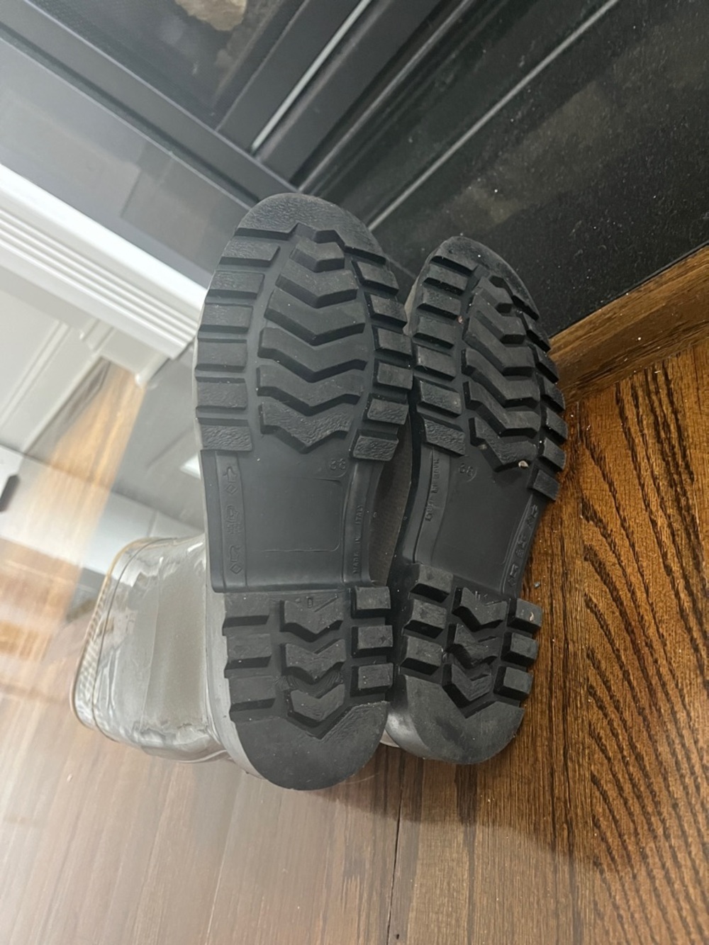 Burberry Brown Plaid Rubber Rain Boots - Picture 6 of 8